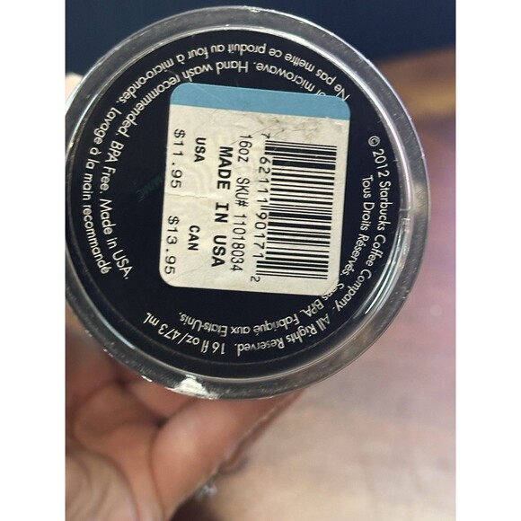 NOS 2012 Starbucks Gold With Flower Design Tumbler - Picture 7 of 9